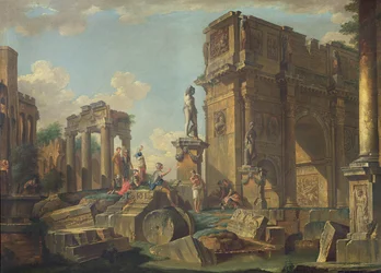 Architektonische Capriccio mit dem Konstantinsbogen